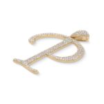 Diamond Letter P Pendant 0.43 ct. 14K Yellow Gold