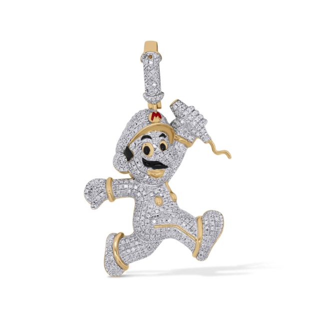 Diamond Mario Pendant 0.87 ct. 10K Yellow Gold