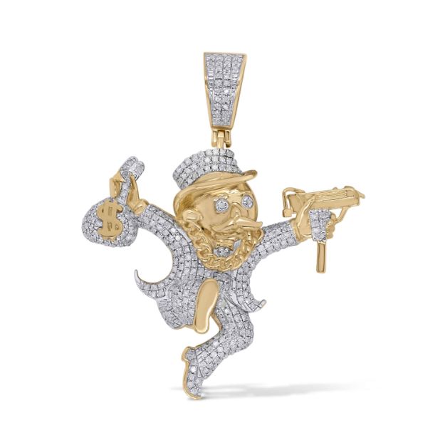 Diamond Monopoly Pendant 0.72 ct. 10K Yellow Gold