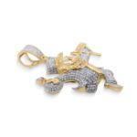 Diamond Monopoly Pendant 0.72 ct. 10K Yellow Gold