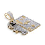 Diamond Mario Money Pendant 1.19 ct. 10K Yellow Gold