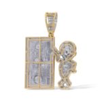 Diamond Mario Money Pendant 1.19 ct. 10K Yellow Gold