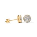 Diamond Earrings 1.51 ct.T 10K Yellow Gold