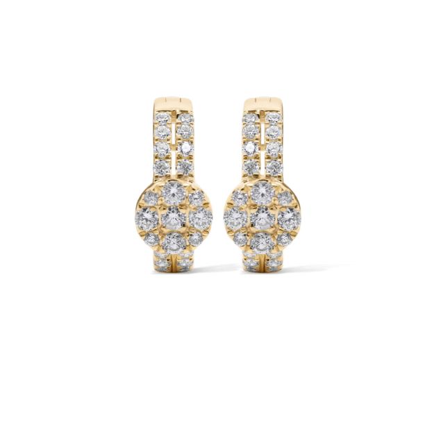 Diamond Hoop Earrings 0.65 ct. 10K Yellow Gold