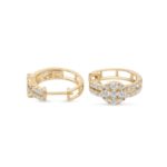 Diamond Hoop Earrings 0.65 ct. 10K Yellow Gold