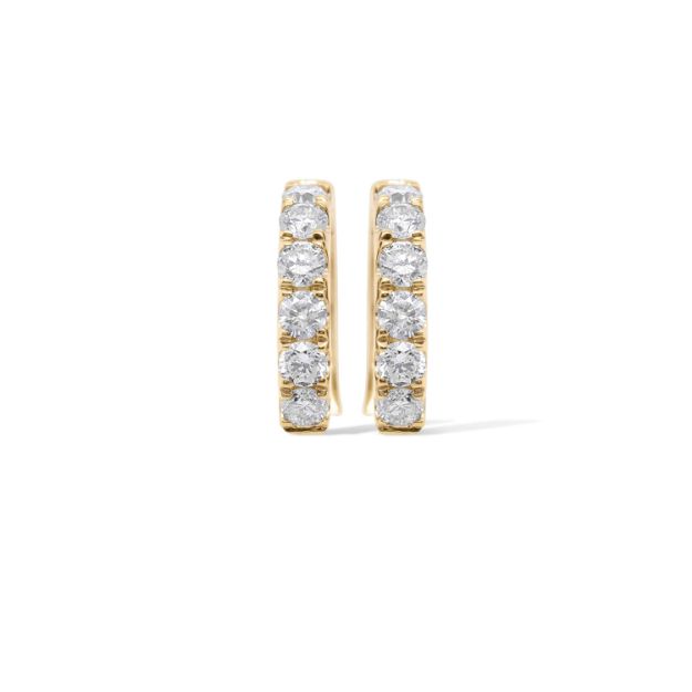 Diamond Hoop Earrings 0.36 ct. 10K Yellow Gold