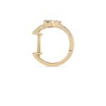 Diamond Heart Hoop Earrings 0.65 ct. 10K Yellow Gold