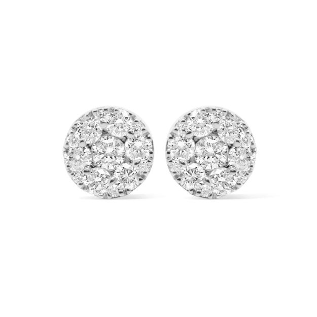 Diamond Earrings 1.55 ct. 10K White Gold