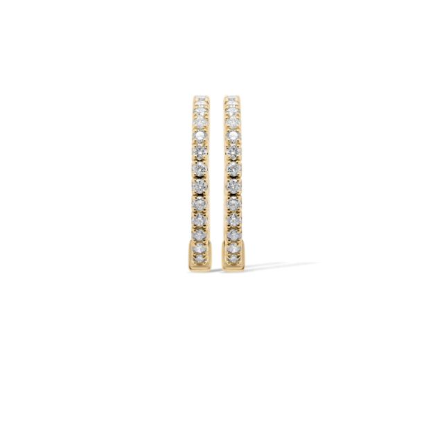 Diamond Hoop Earrings 1.40 ct. 14K Yellow Gold