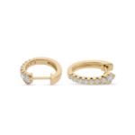 Diamond Hoop Earrings 0.46 ct. 10K Yellow Gold