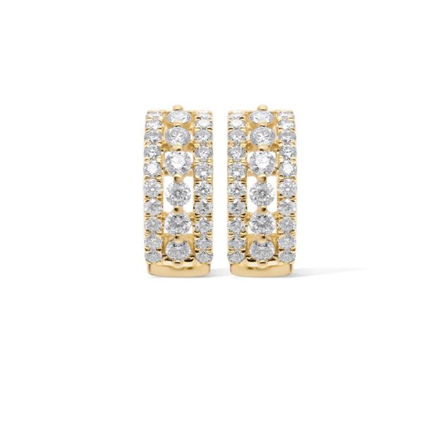 Diamond Hoop Earrings 0.68 ct. 10K Yellow Gold