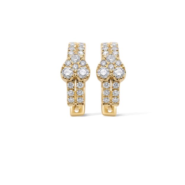 Diamond Hoop Earrings 0.60 ct. 10K Yellow Gold