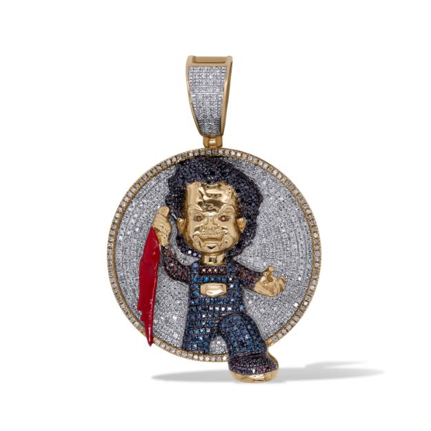 Diamond Chucky Pendant 1.26 ct. 10K Yellow Gold