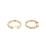 Diamond Hoop Earrings 0.65 ct. 10K Yellow Gold