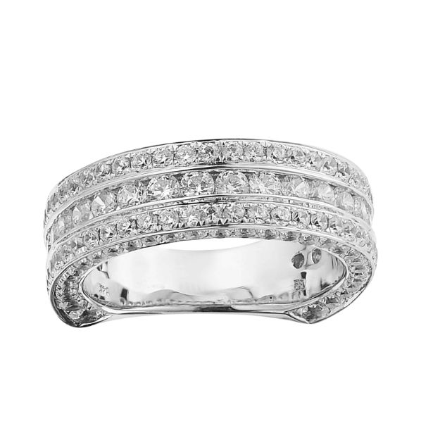 Diamond Wedding Band 2.55 ct. 14K White Gold