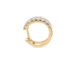 Diamond 2 Row Hoop Earrings 0.95 ct. 10K Yellow Gold