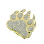 Diamond Bear Claw Ring 1.35 ct. 14K Yellow Gold