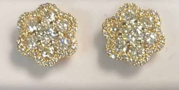 14K Earrings 1.15CT