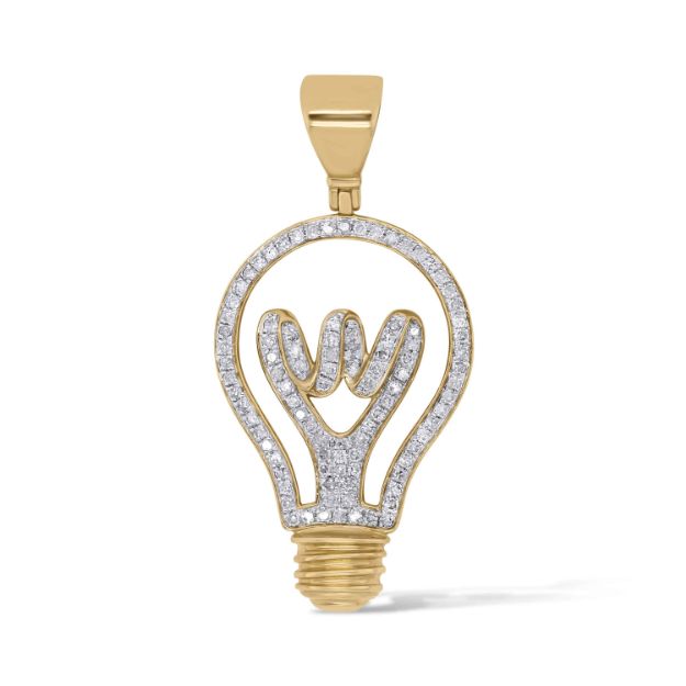 Diamond Lightbulb Pendant 0.57 ct. 10K Yellow Gold