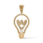 Diamond Lightbulb Pendant 0.57 ct. 10K Yellow Gold