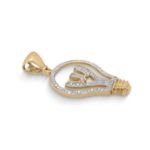 Diamond Lightbulb Pendant 0.57 ct. 10K Yellow Gold