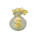 Diamond Money Bag Ring  1.23 ct. 10K Yellow Gold