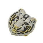 Diamond Tiger Head Ring 1.56 ct. 10K Yellow Gold