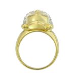 Diamond Buddha head Ring 0.40 ct. 10K Yellow Gold