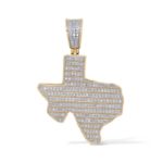 Diamond Texas Map Pendant 0.50 ct. 10K Yellow Gold