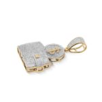 Diamond Wallet Pendant 0.95 ct. 10K Yellow Gold