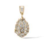 Diamond Lion Head pendant 0.49 ct. 10K Yellow Gold