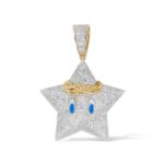 Diamond Star pendant 1.16 ct. 10K Yellow Gold