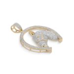 Diamond Horse Head Pendant 0.90 ct. 10K Yellow Gold