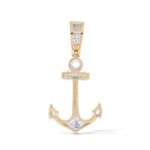 Diamond anchor Pendant 0.35 ct.  10K Yellow Gold