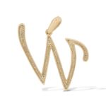 Diamond Letter W Pendant 0.50 ct. 14K Yellow Gold