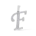 Diamond Letter F Pendant 0.27 ct. 14K White Gold