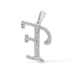 Diamond Letter F Pendant 0.27 ct. 14K White Gold