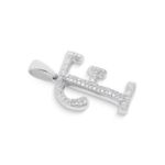 Diamond Letter F Pendant 0.27 ct. 14K White Gold