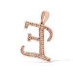 Diamond Letter E Pendant 0.27 ct. 14K Rose Gold