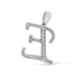 Diamond Letter E Pendant 0.27 ct. 14K White Gold