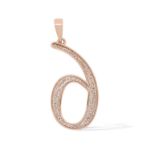 Diamond Numeric 6 Pendant 0.40 ct. 14K Rose Gold