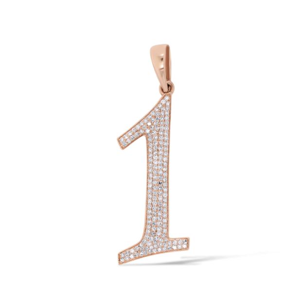 Diamond Numeric 1 Pendant 0.31 ct. 14K Rose Gold