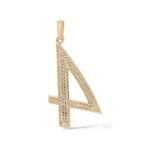 Diamond Number 4 Pendant 0.50 ct. 10K Yellow Gold