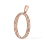 Diamond Letter O Pendant 0.40 ct. 14K Rose Gold