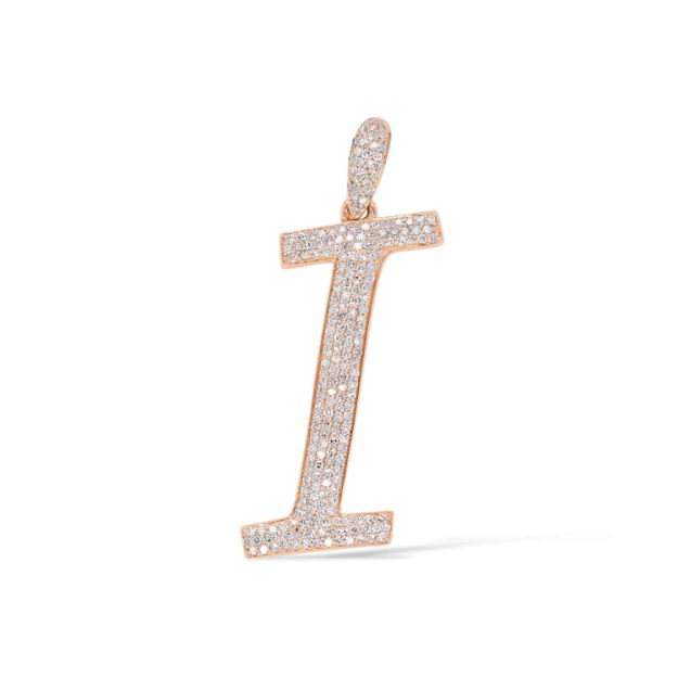 Diamond Letter I Pendant 0.44 ct. 14K Rose Gold