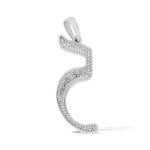 Diamond Number 5 Pendant 0.35 ct. 14K White Gold