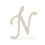 Diamond Letter N Pendant 0.46 ct. 14K Yellow Gold