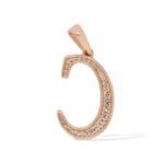 Diamond Letter C Pendant 0.17 ct. 14K Rose Gold