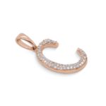 Diamond Letter C Pendant 0.17 ct. 14K Rose Gold