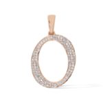 Diamond Letter O Pendant 0.25 ct. 14K Rose Gold